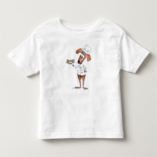 Cute Whimsical Dog Chef Kinder Shirts (Voorkant)