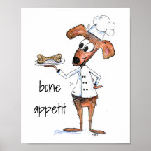 Cute Whimsical Dog Chef