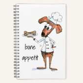 Cute Whimsical Dog Chef Recipe Notitieboek (Voorkant)