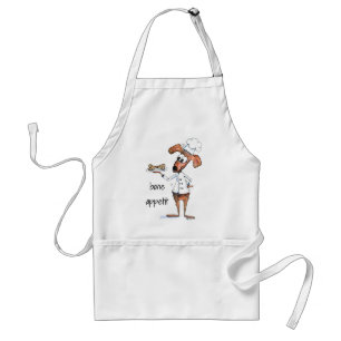 Cute Whimsical Dog Chef Standaard Schort
