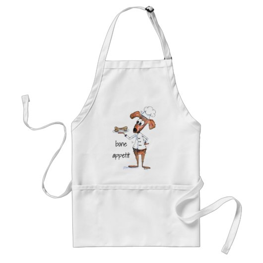 Cute Whimsical Dog Chef Standaard Schort (Voorkant)