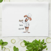 Cute Whimsical Dog Chef Theedoek (Gevouwen)