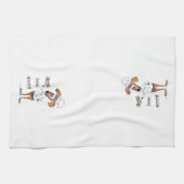 Cute Whimsical Dog Chef Theedoek (Horizontaal)