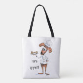 Cute Whimsical Dog Chef Tote Bag (Achterkant)