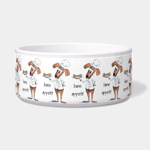 Cute Whimsical Dog Chef Voerbakje