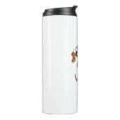 Cute Whimsical Dog en Cat Thermosbeker (Gedraaid links)