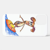 Cute Whimsical Dog op Surfboard Case-Mate iPhone Case (Achterkant (horizontaal))