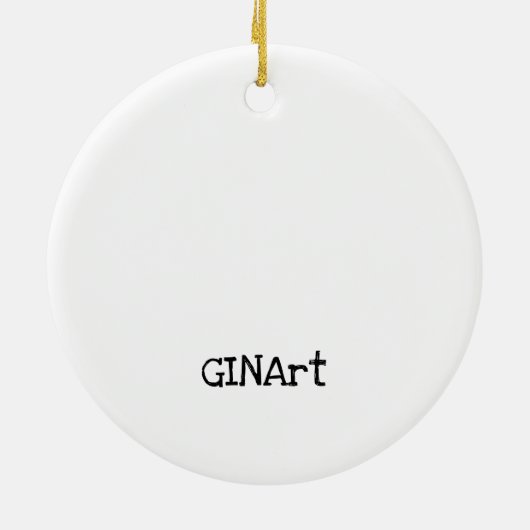 Cute Whimsical Dog op Surfboard Keramisch Ornament (Achterkant)