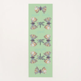 Cute Whimsical Dragonfly Butterfly Maureen Girard Yogamat