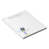 Cute whimsical dragonfly cartoon illustratie notitieblok (Schuin)