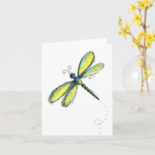 Cute Whimsical Dragonfly Kaart