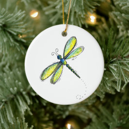 Cute Whimsical Dragonfly Keramisch Ornament