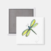 Cute Whimsical Dragonfly Magneet (Voorkant / Achterkant)