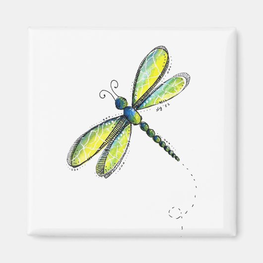 Cute Whimsical Dragonfly Magneet (Voorkant)