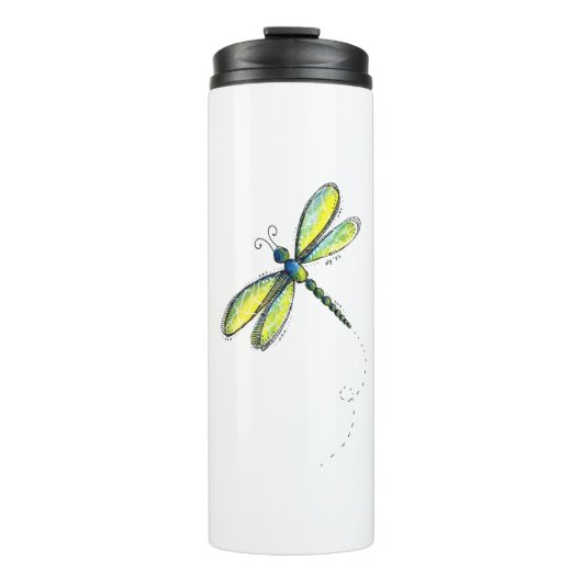 Cute Whimsical Dragonfly Thermosbeker (Voorkant)