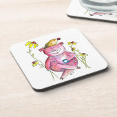 Cute Whimsical Drink koffie Bier Onderzetter (Linkerzijde)