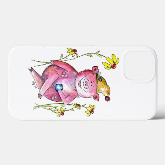 Cute Whimsical Drink koffie Case-Mate iPhone Case (Achterkant (horizontaal))