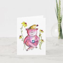 Cute Whimsical Drink koffie Kaart