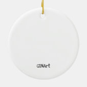 Cute Whimsical Drink koffie Keramisch Ornament (Achterkant)