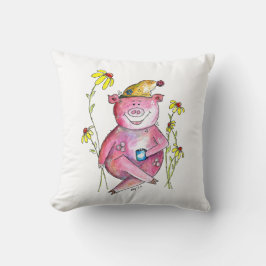 Cute Whimsical Drink koffie Kussen