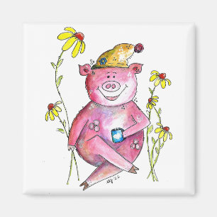 Cute Whimsical Drink koffie Magneet