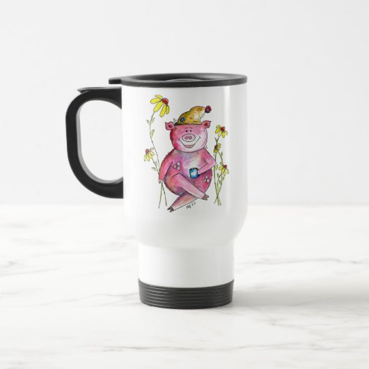 Cute Whimsical Drink koffie Reisbeker (Links)
