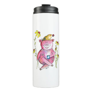 Cute Whimsical Drink koffie Thermosbeker