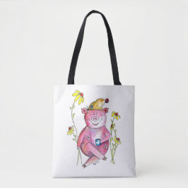 Cute Whimsical Drink koffie Tote Bag