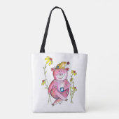 Cute Whimsical Drink koffie Tote Bag (Achterkant)