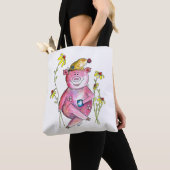 Cute Whimsical Drink koffie Tote Bag (Dichtbij)
