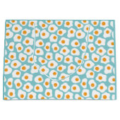 Cute Whimsical Eiolk Pattern in Blauwgroen Blue Groot Cadeauzakje (Voorkant)