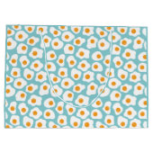 Cute Whimsical Eiolk Pattern in Blauwgroen Blue Groot Cadeauzakje (Achterkant)