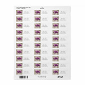 Cute Whimsical Elephant on Wood Design Etiket (Full Sheet)
