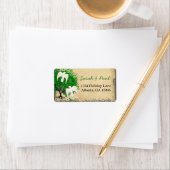 Cute Whimsical Emerald Green Heart Leafed Tree Etiket (Insitu)