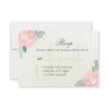 Cute Whimsical Flower RSVP-kaarten