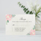 Cute Whimsical Flower RSVP-kaarten RSVP Kaartje (Staand voorkant)