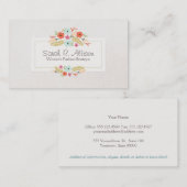 Cute Whimsical Flowers Pastel Floral Bouquet Visitekaartje (Voorkant / Achterkant)