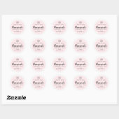 Cute whimsical font bleek roze white product label (Vel)