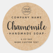 Cute whimsical font Kraft-paper op product label (Voorkant)