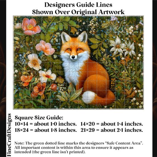 Cute Whimsical Forest Fox, Flowers ET9R Decoupage Tissuepapier