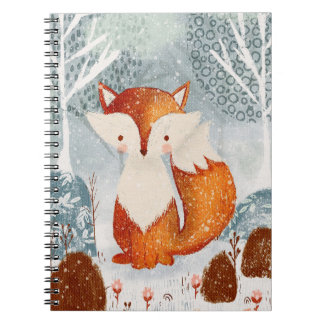 Cute Whimsical Fox in Forest Notitieboek