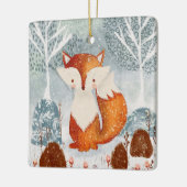 Cute Whimsical Fox in Forest Ornament (Links)