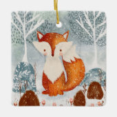 Cute Whimsical Fox in Forest Ornament (Voorkant)