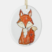 Cute Whimsical Fox Keramisch Ornament (Rechts)