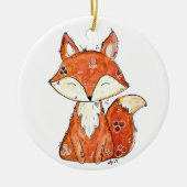 Cute Whimsical Fox Keramisch Ornament (Voorkant)