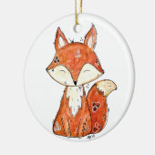 Cute Whimsical Fox Keramisch Ornament (Links)