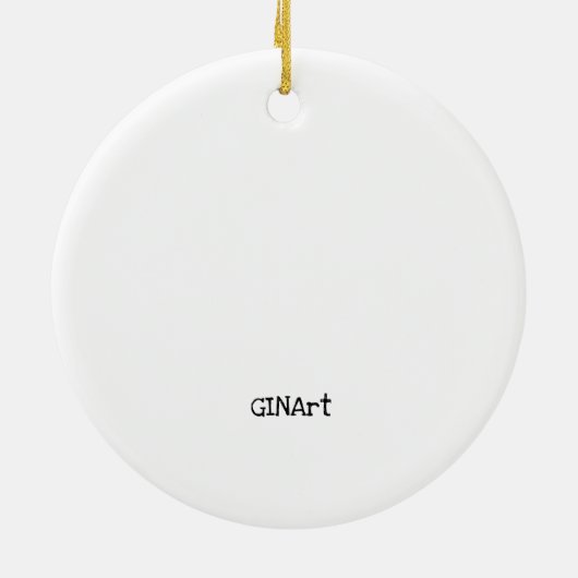 Cute Whimsical Fox Keramisch Ornament (Achterkant)