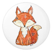 Cute Whimsical Fox Keramische Knop (Voorkant)