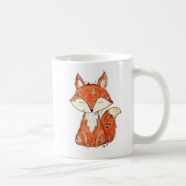 Cute Whimsical Fox Koffiemok