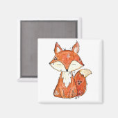 Cute Whimsical Fox Magneet (Voorkant / Achterkant)